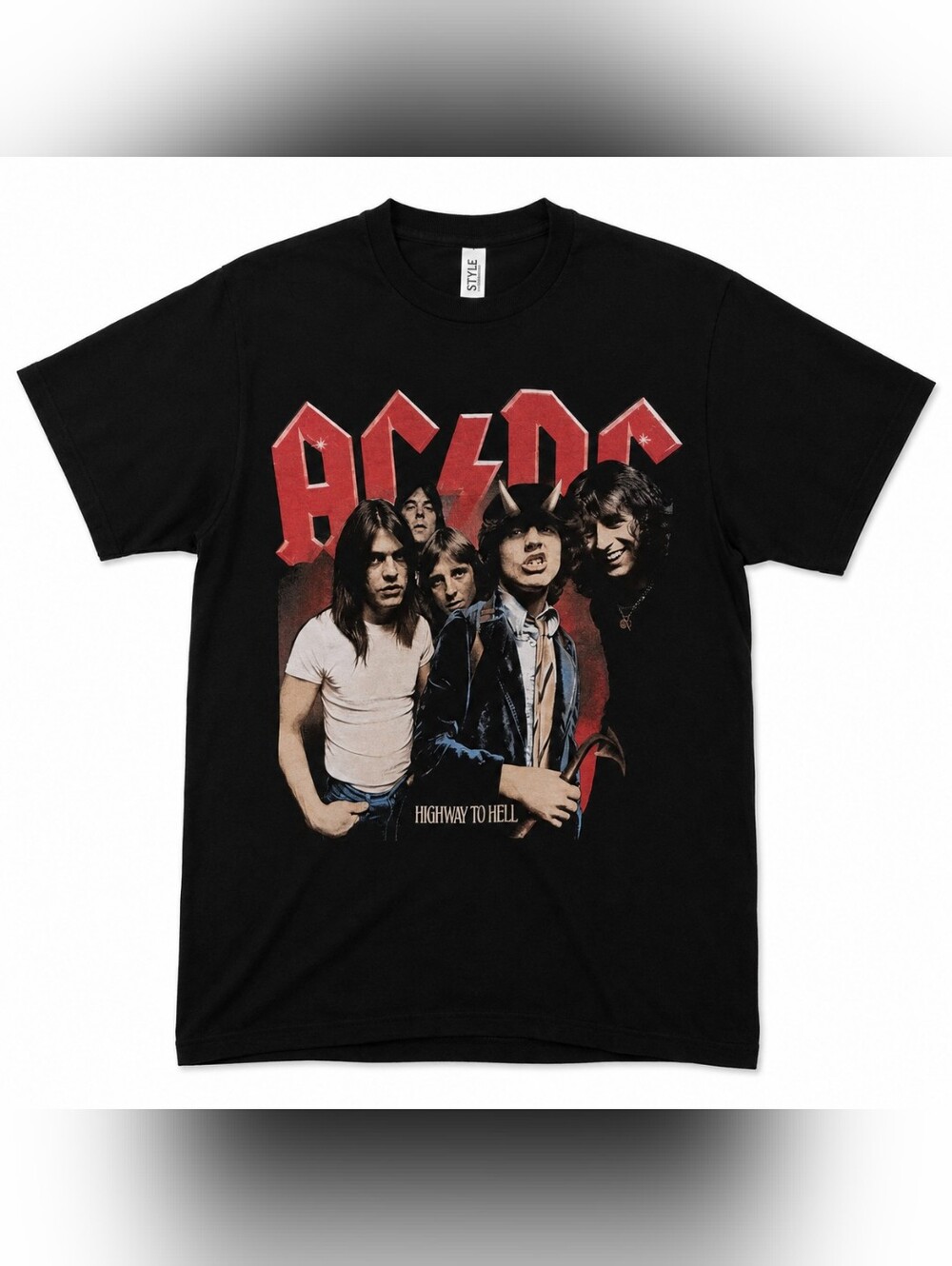 "AC/DC Highway To Hell" Unisex Silkscreen T-Shirt – Small–2XL